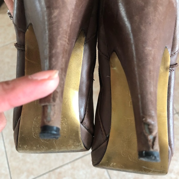 Zigi Girl Military Button Knee High Platform Boots - Picture 5 of 5